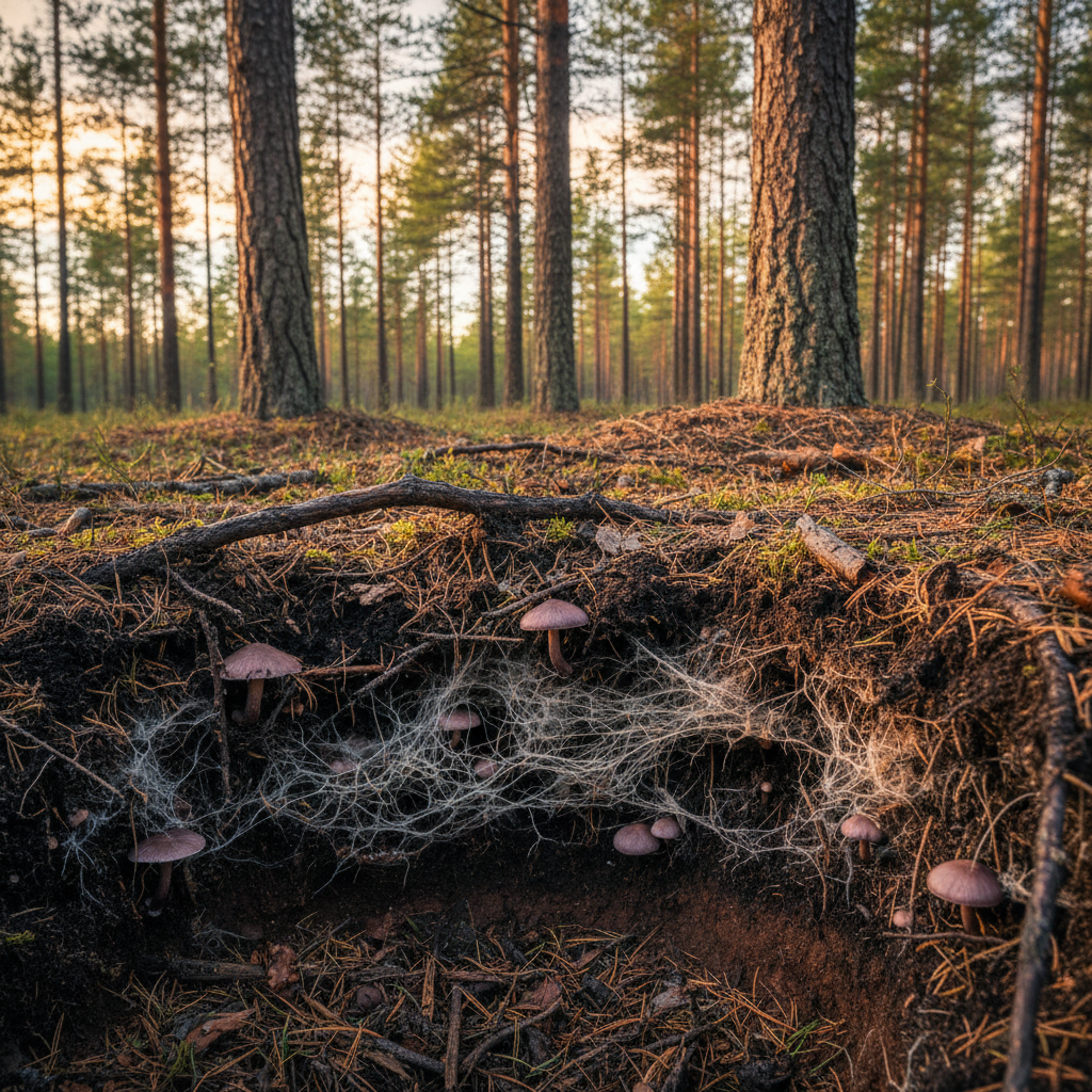 Boreale Wälder im Umbruch: Wie Mykorrhiza-Pilze der Cortinariaceae-Familie den Kohlenstoffabbau in nährstoffarmen Böden antreiben