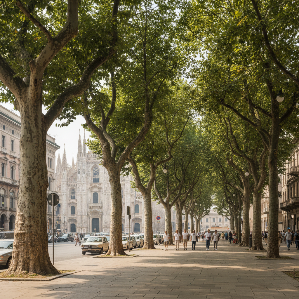 Stadtbäume unter Klimadruck: Mailänder Modell zeigt Wachstumsrückgang bis 2050